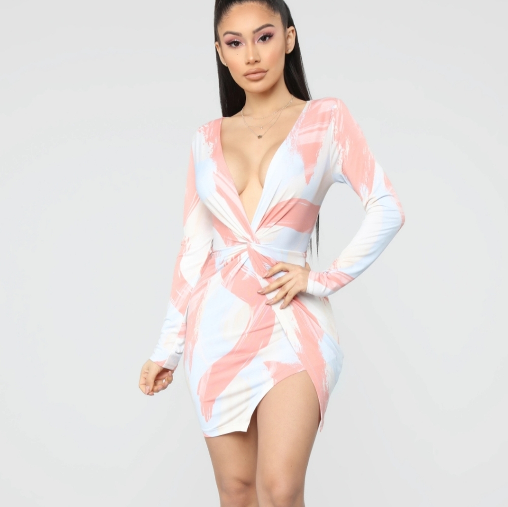 Paint the sky mini dress